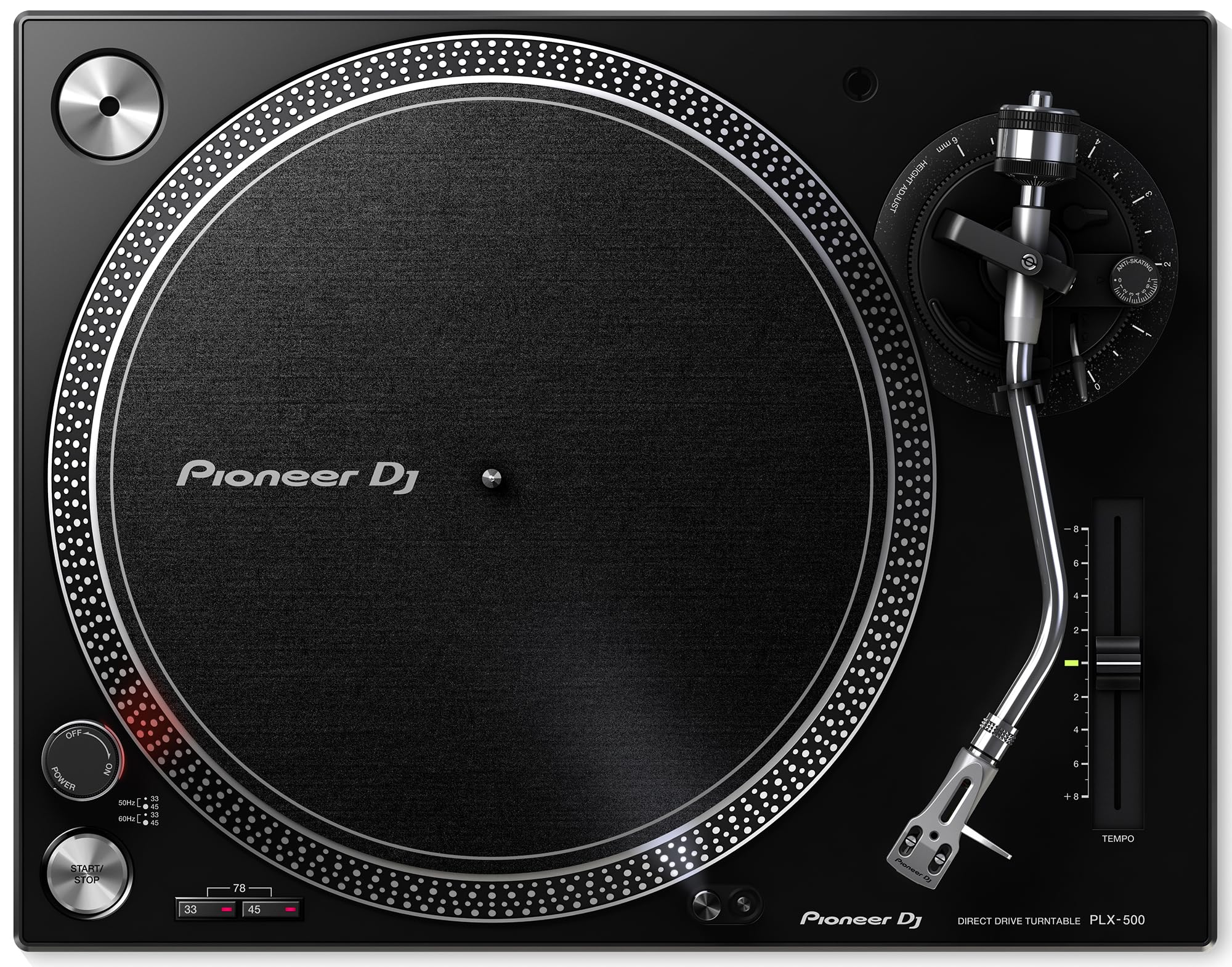 Pioneer DJ PLX-500 Direct Drive Turntable - Black w/ Cleaning Kit