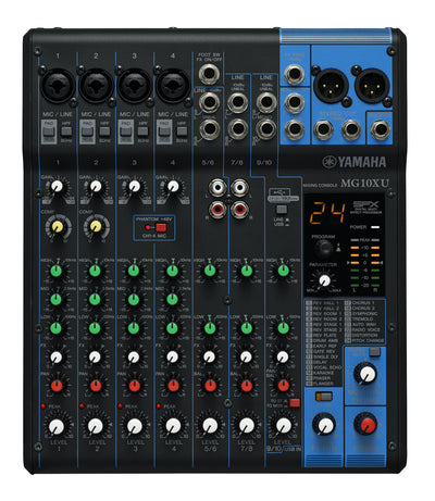 Yamaha MG10XU Mixer w/ XLR Cables