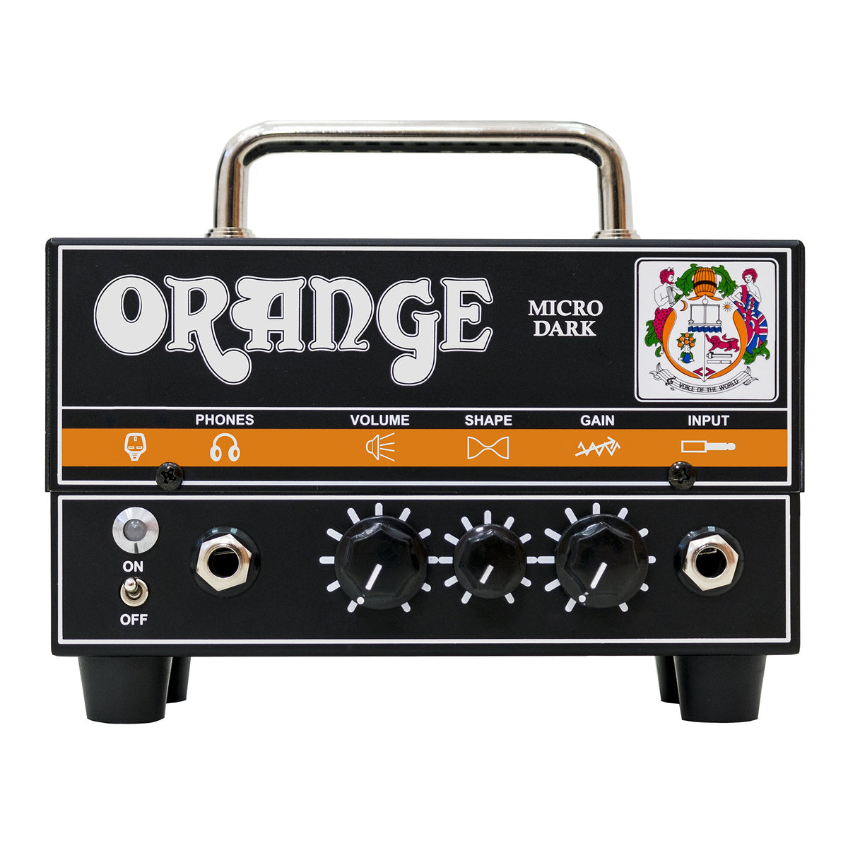 Orange MD20 Micro Dark Mini Guitar Amplifier Head w/ Instrument Cable