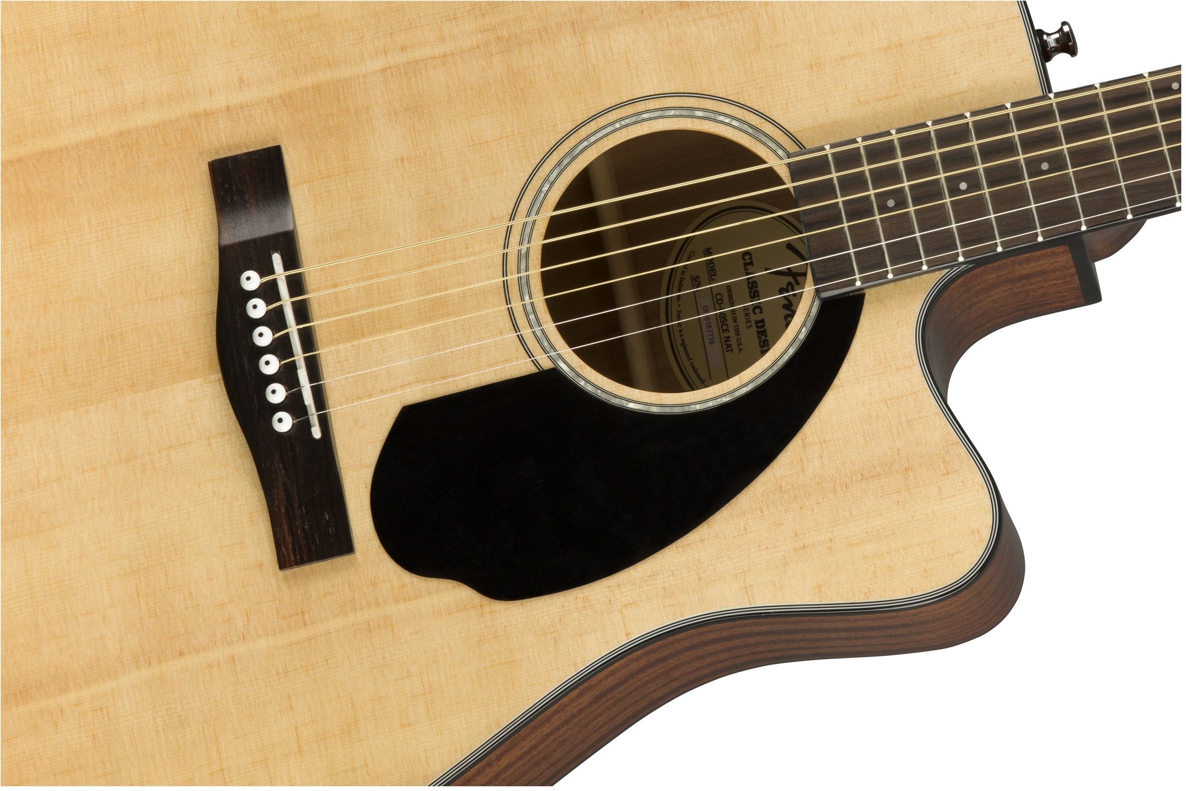 Fender CD-60SCE Solid Top Dreadnought Acoustic-Electric Guitar - Natural w/ Gig Bag