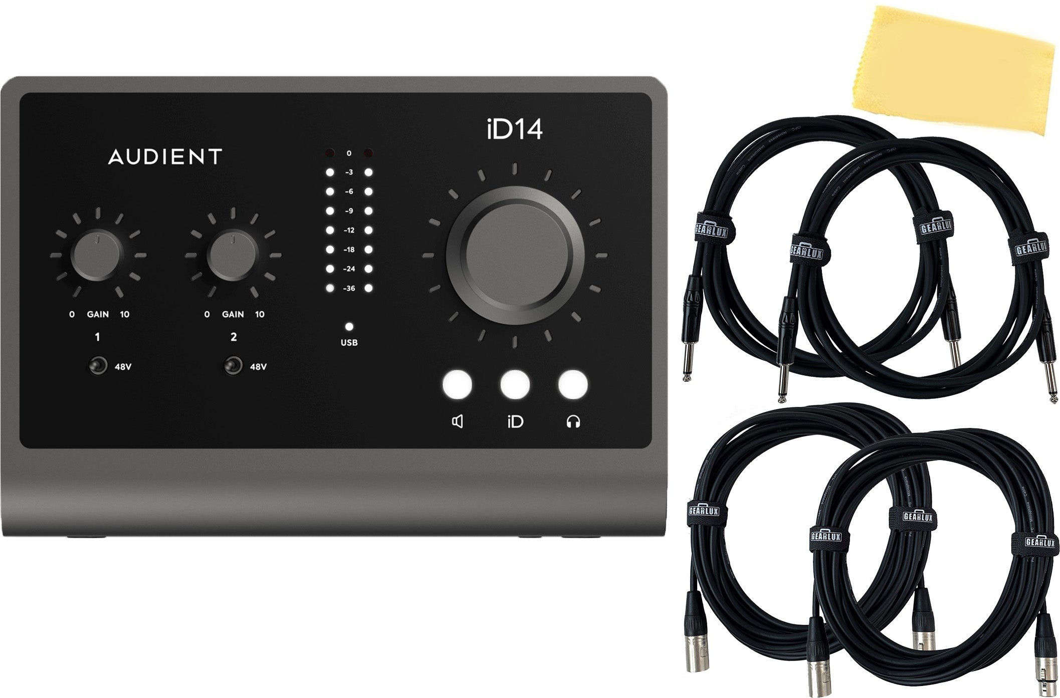 Audient iD14 MkII 10-In 6-Out Audio Interface w/ 4 Cables
