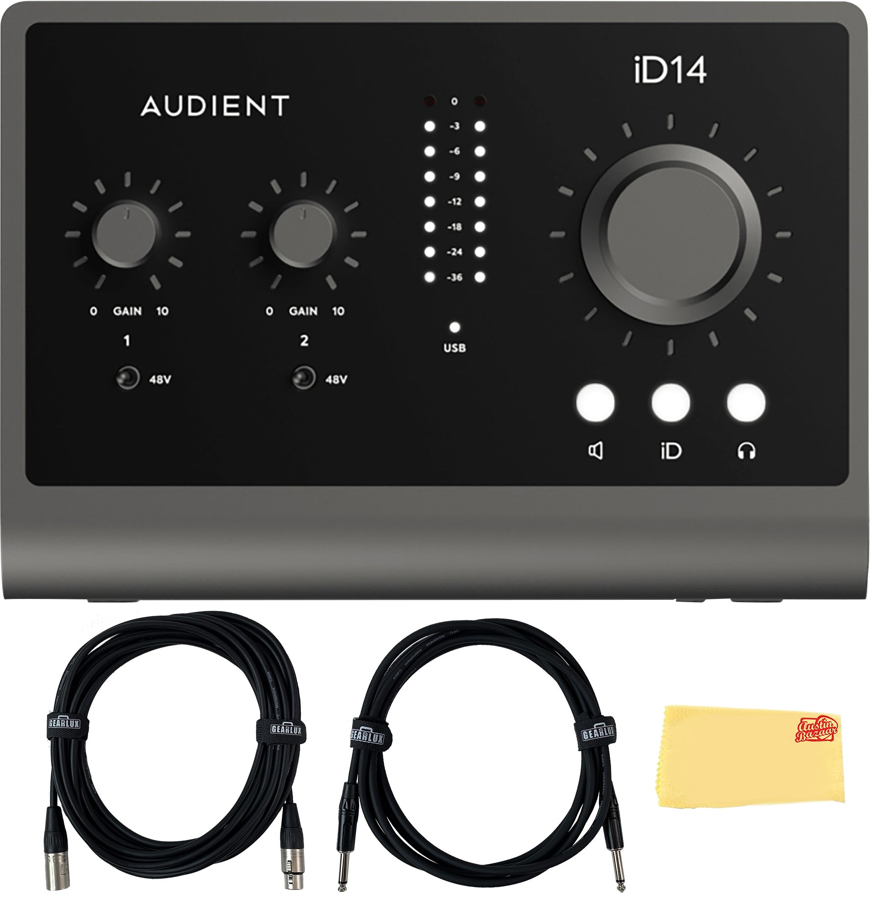 Audient iD14-MkII 10-In 6-Out Audio Interface w/ 2 Cables