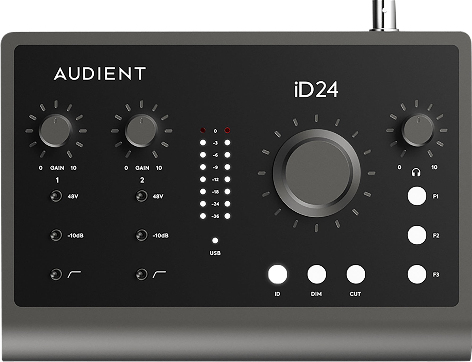 Audient iD24 USB-C Audio Interface w/ 2 Instrument Cables