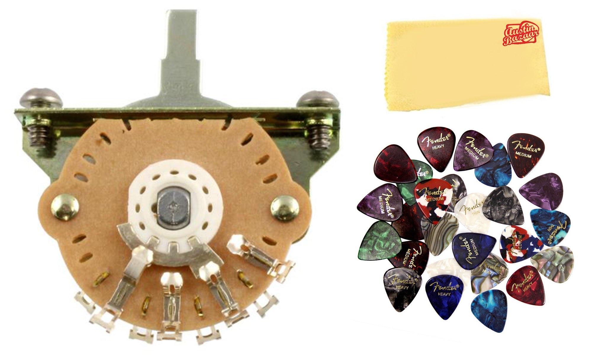 Allparts EP-4373-B00 3-Way Oak Grisby Switch w/ Fender Picks