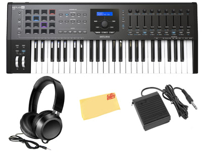 Arturia KeyLab 49 MkII Keyboard Controller - Black w/ Headphones