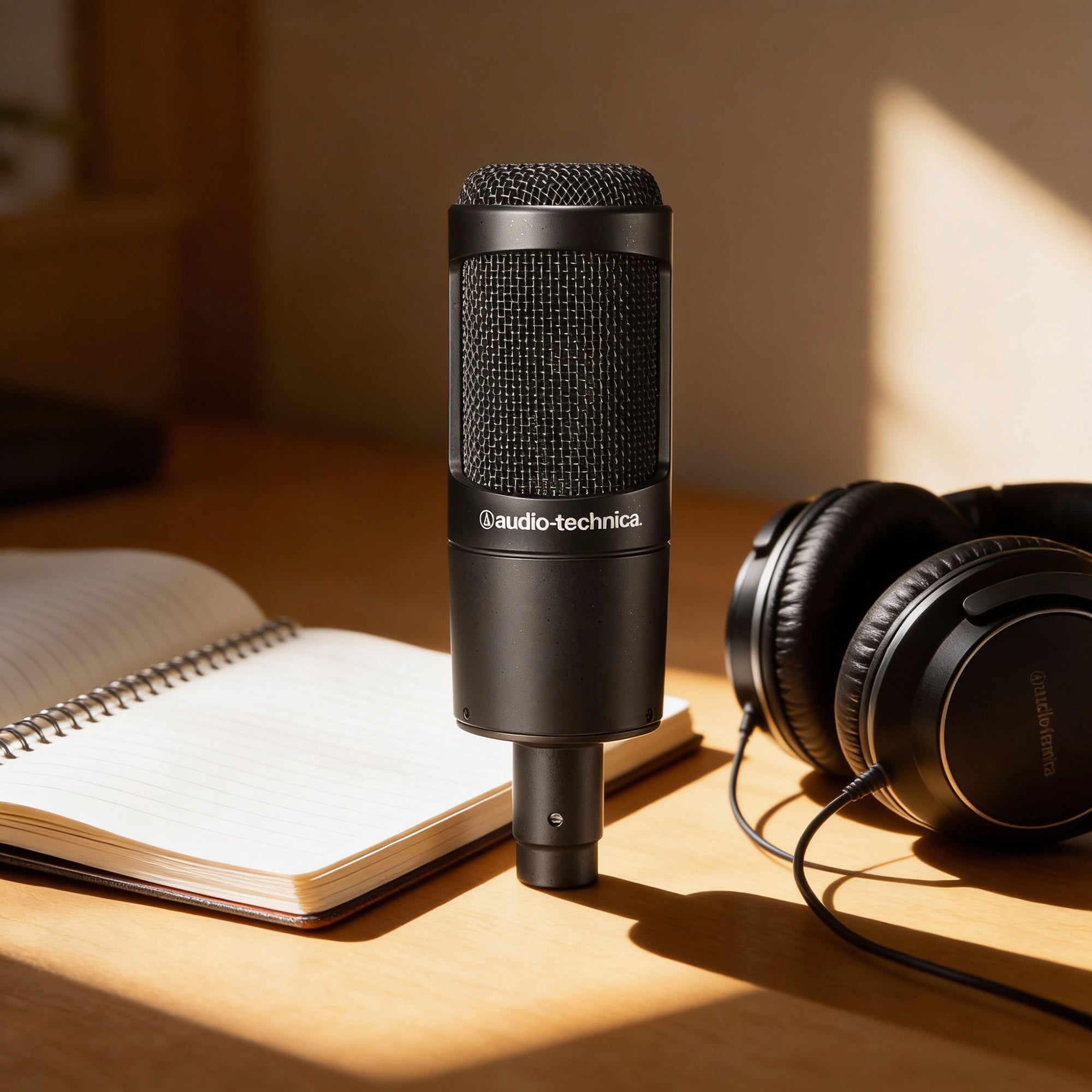 Audio-Technica AT2035 Cardioid Condenser Microphone w/ Boom Stand