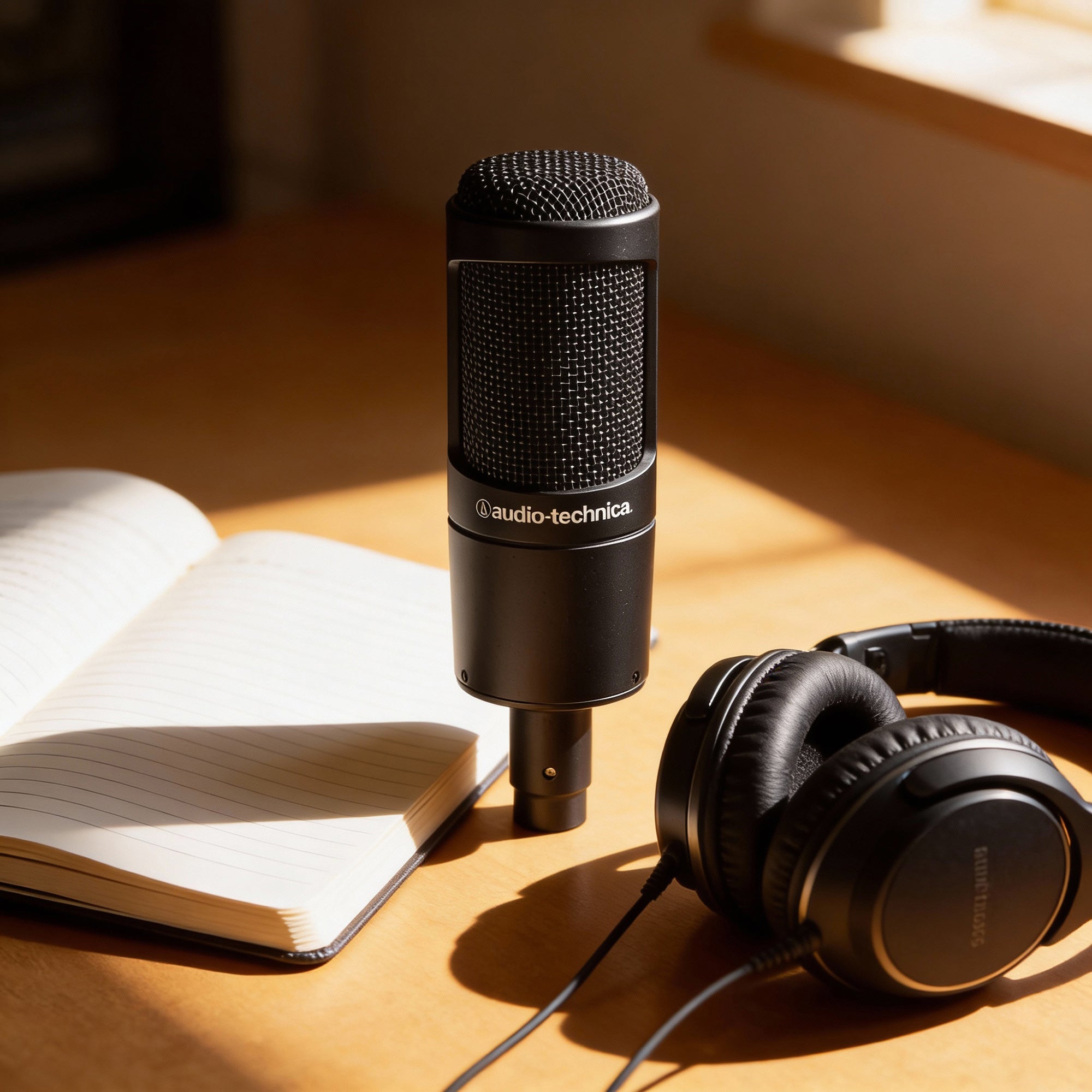 Audio-Technica AT2035 Cardioid Condenser Microphone w/ Boom Stand