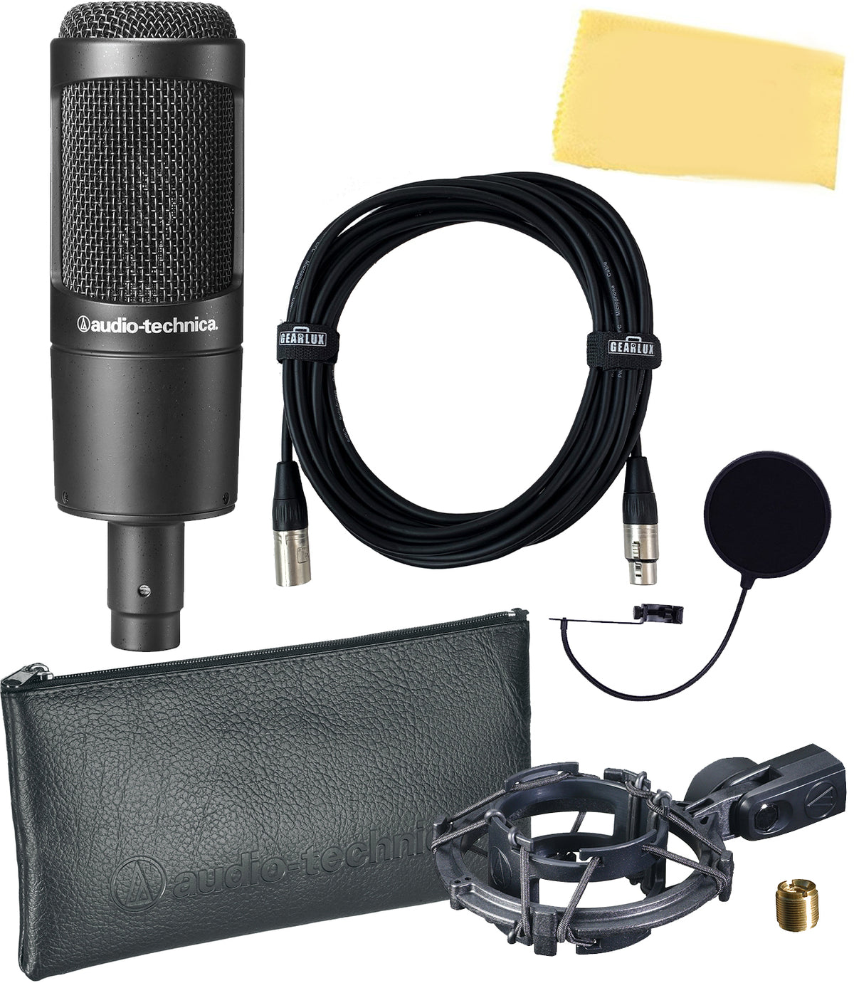 Audio-Technica AT2035 Cardioid Condenser Microphone w/ Pop Filter ...