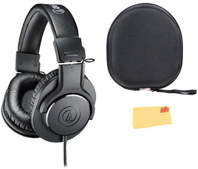 Audio-Technica ATH-M20x Professional Monitor Headphones - Black w/ Case