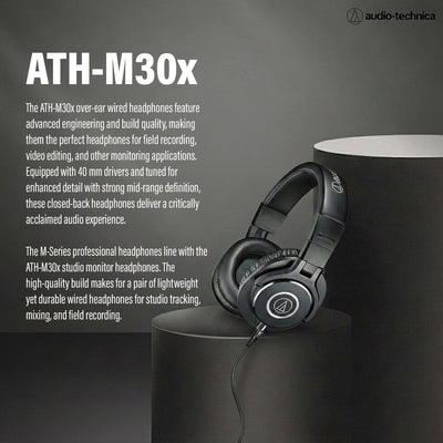Audio-Technica ATH-M30x Professional Monitor Headphones w/ Case