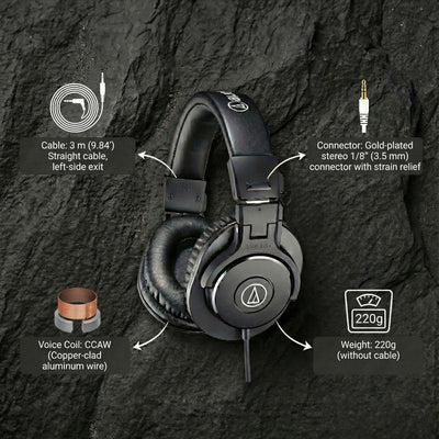 Audio-Technica ATH-M30x Professional Monitor Headphones w/ Case