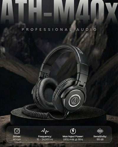 Audio-Technica ATH-M40x Professional Monitor Headphones w/ Case