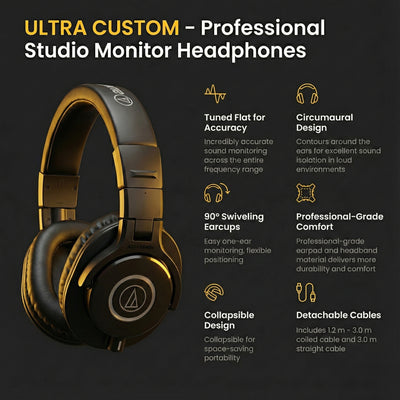 Audio-Technica ATH-M40x Professional Monitor Headphones w/ Case