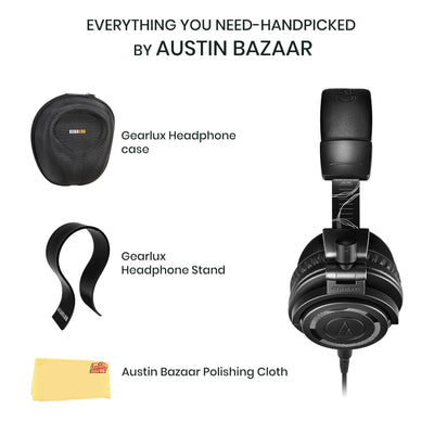 Audio-Technica ATH-M50XENSO Wired Monitor Headphones - Black Limited Edition w/ Case