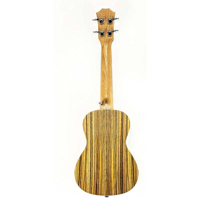 Barcelona Zebra Wood Concert Ukulele w/ Gig Bag