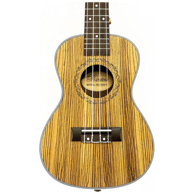 Barcelona Zebra Wood Concert Ukulele w/ Gig Bag