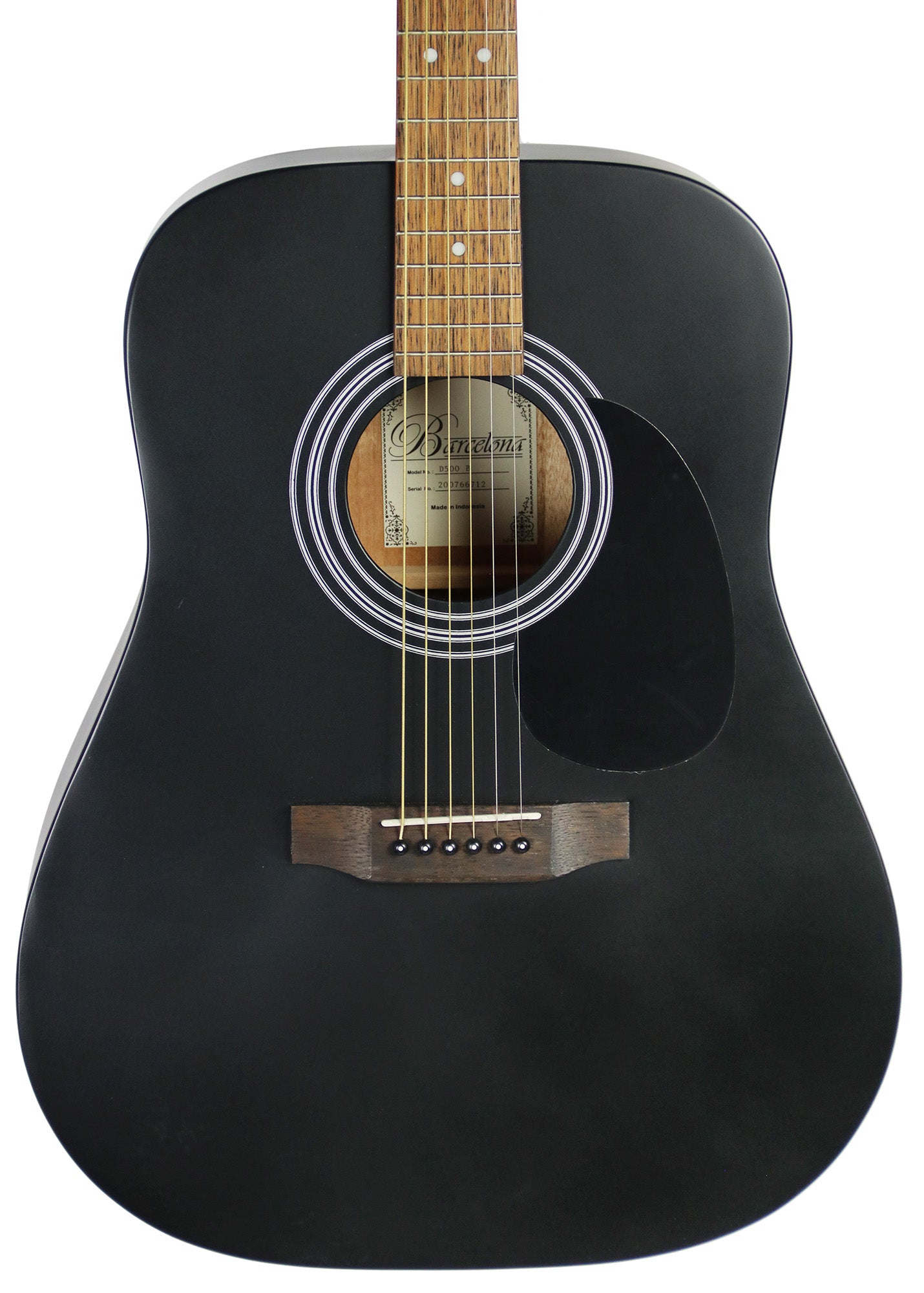 Barcelona D500 Dreadnought Acoustic Guitar - Black