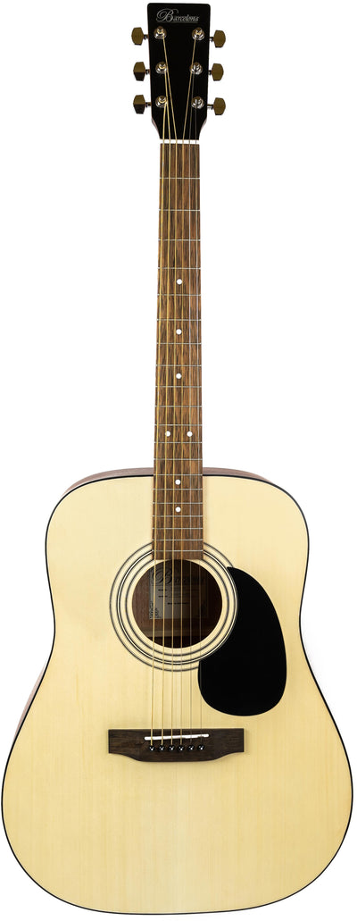 Barcelona D500 Dreadnought Acoustic Guitar - Natural w/ Gig Bag