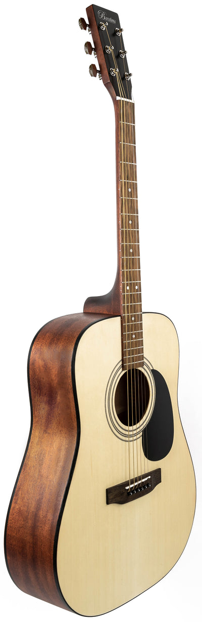 Barcelona D500 Dreadnought Acoustic Guitar - Natural w/ Hard Case