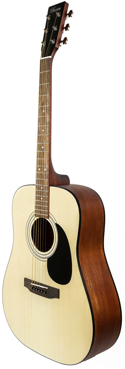 Barcelona D500 Dreadnought Acoustic Guitar - Natural w/ Hard Case