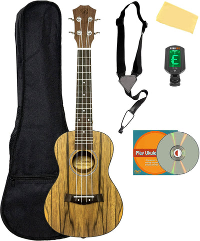 Barcelona Walnut Concert Ukulele w/ Gig Bag