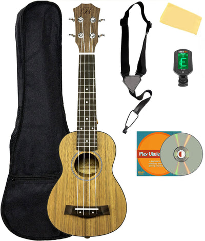 Barcelona Walnut Soprano Ukulele w/ Gig Bag