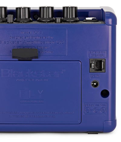 Blackstar Fly 3 Mini Guitar Amplifier - Royal Blue w/ Instrument Cable