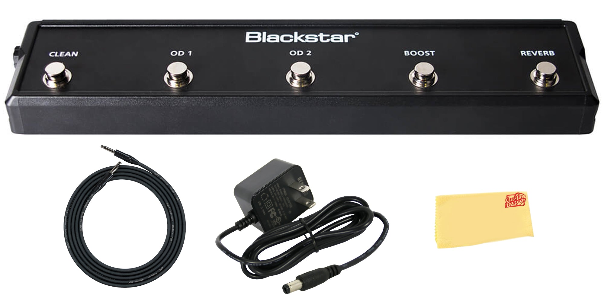 Blackstar FS-14 5-Button Footswitch for MKII Amplifiers w/ Power Supply