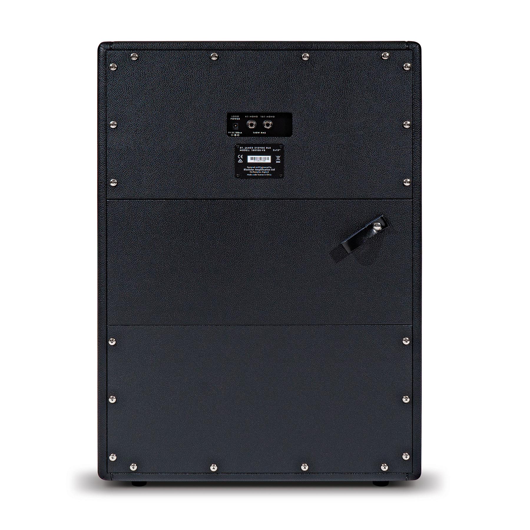 Blackstar St. James 2x12-Inch Vertical Guitar Amplifier Cabinet - Black w/ Instrument Cable