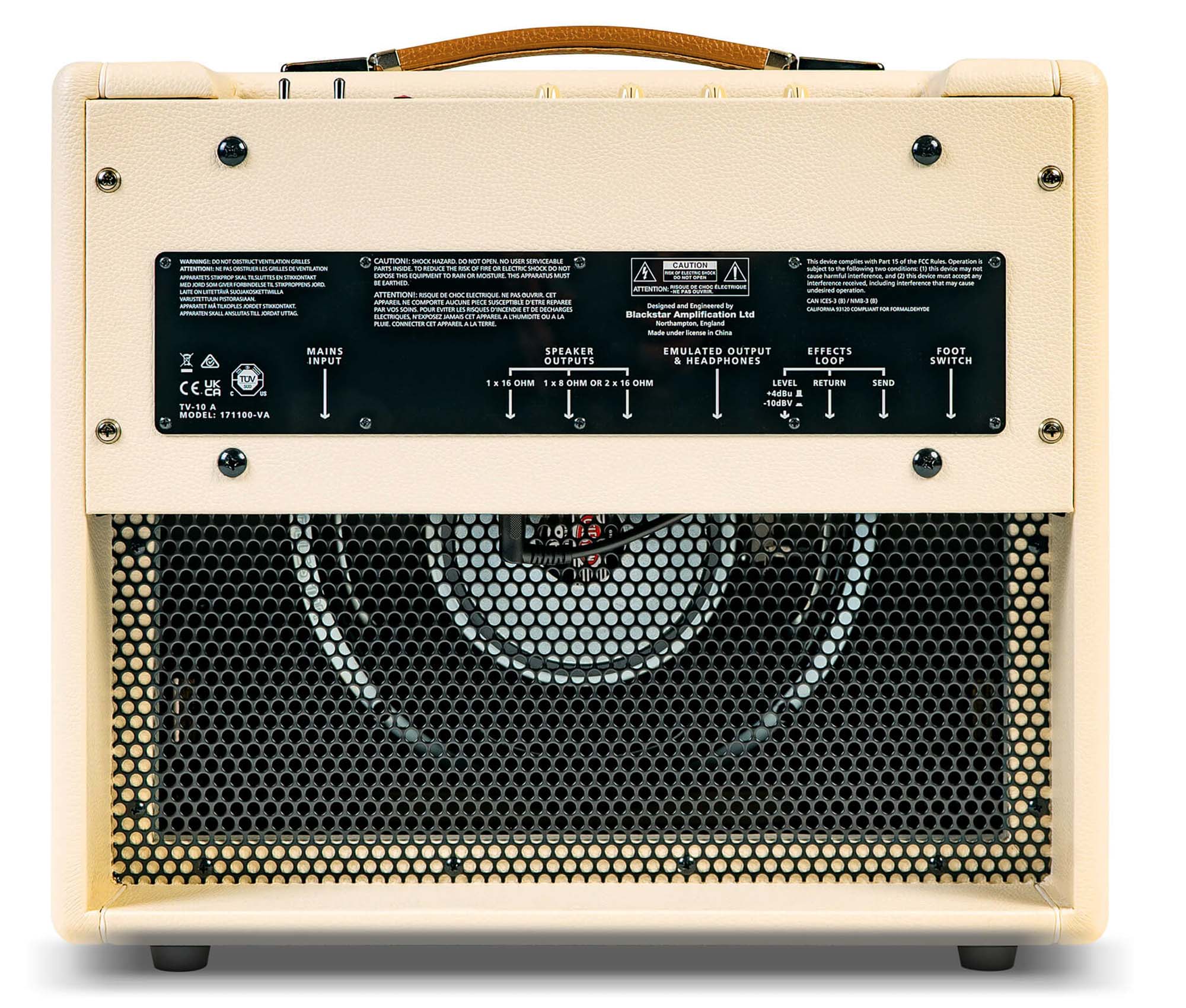Blackstar TV-10 A 10-Watt 12-Inch Guitar Combo Amplifier with 6L6 Tube - Cream