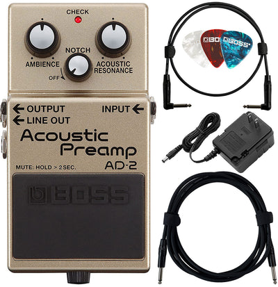 Boss AD-2 Acoustic Preamp w/ Power Supply