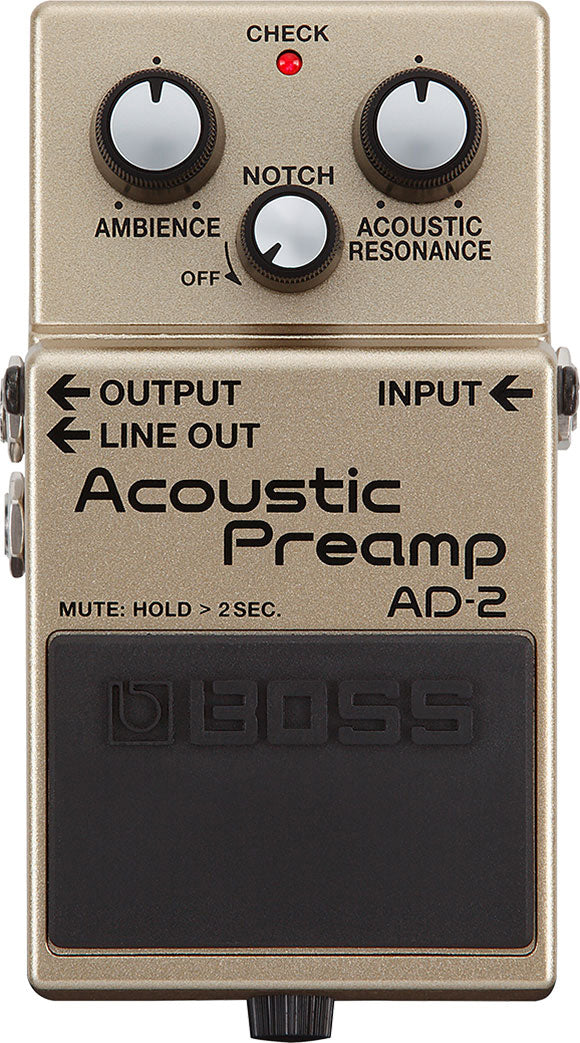Boss AD-2 Acoustic Preamp w/ Instrument Cable