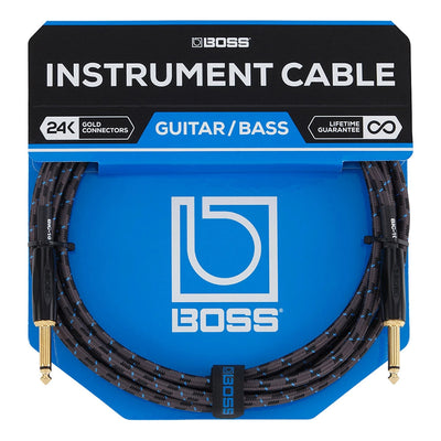 Boss BIC-25 25-Foot Instrument Cable, Straight-Straight - 2 Pack w/ Picks