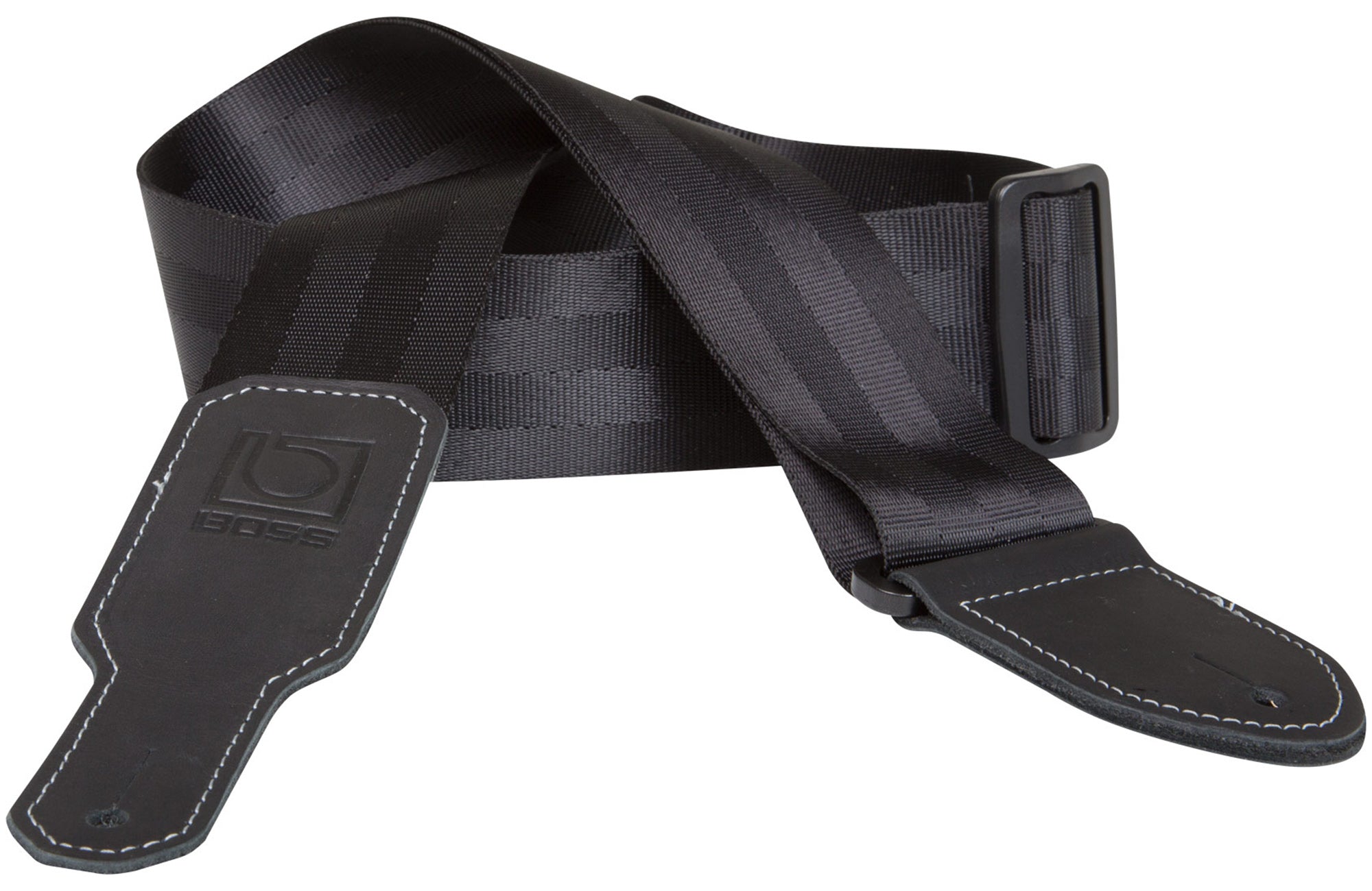 BOSS BSB-20 2-Inch Seatbelt Guitar Strap - Black w/ Picks