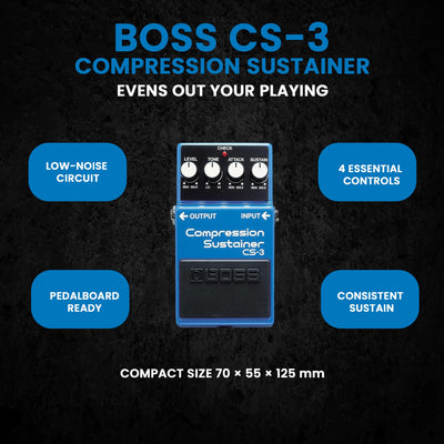 Boss CS-3 Compressor/Sustainer w/ Instrument Cable