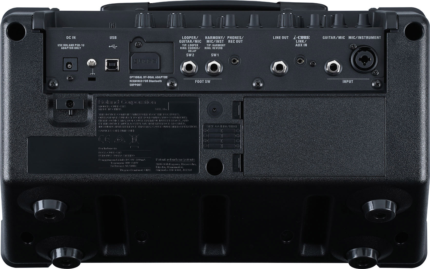 Boss Cube Street II Battery-Powered Stereo Amplifier - Black w/ Cables