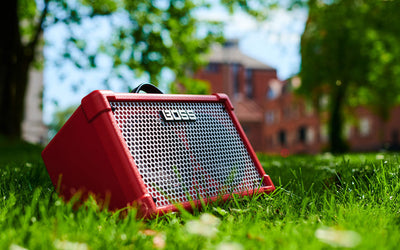 Boss Cube Street II Battery-Powered Stereo Amplifier - Red w/ Cables