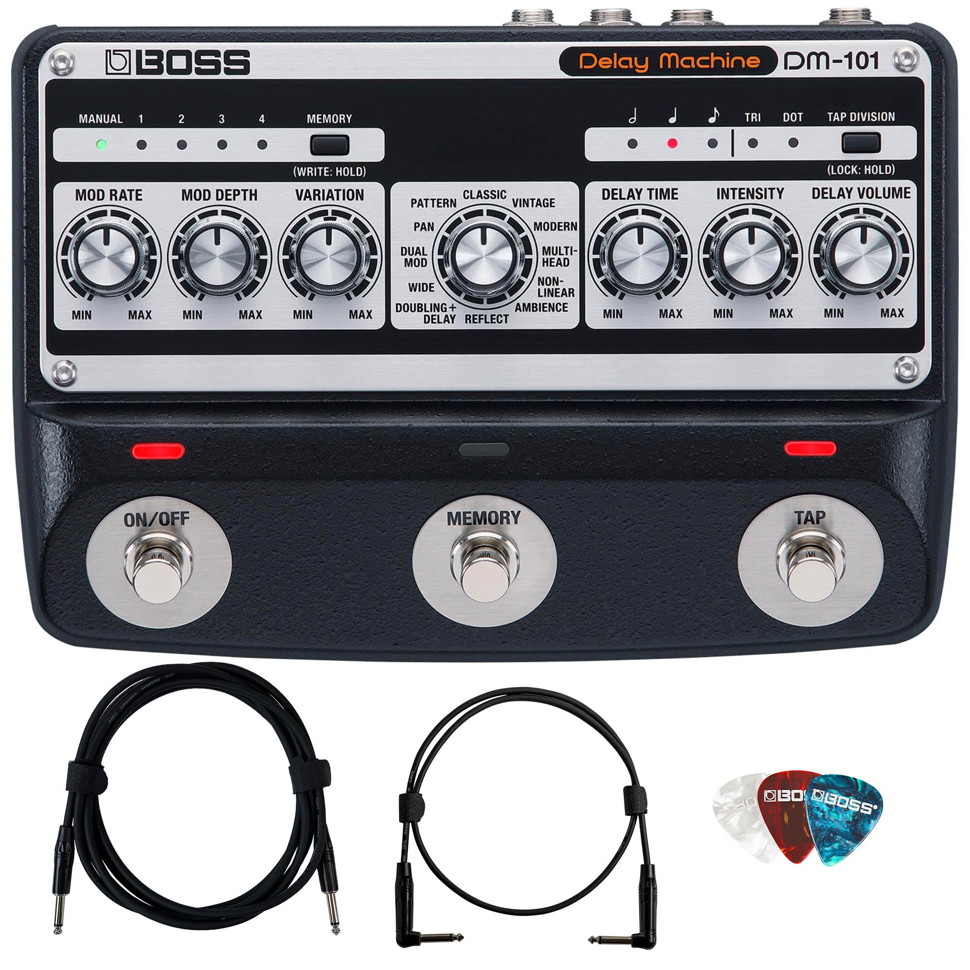 Boss DM-101 Delay Machine w/ Instrument Cable