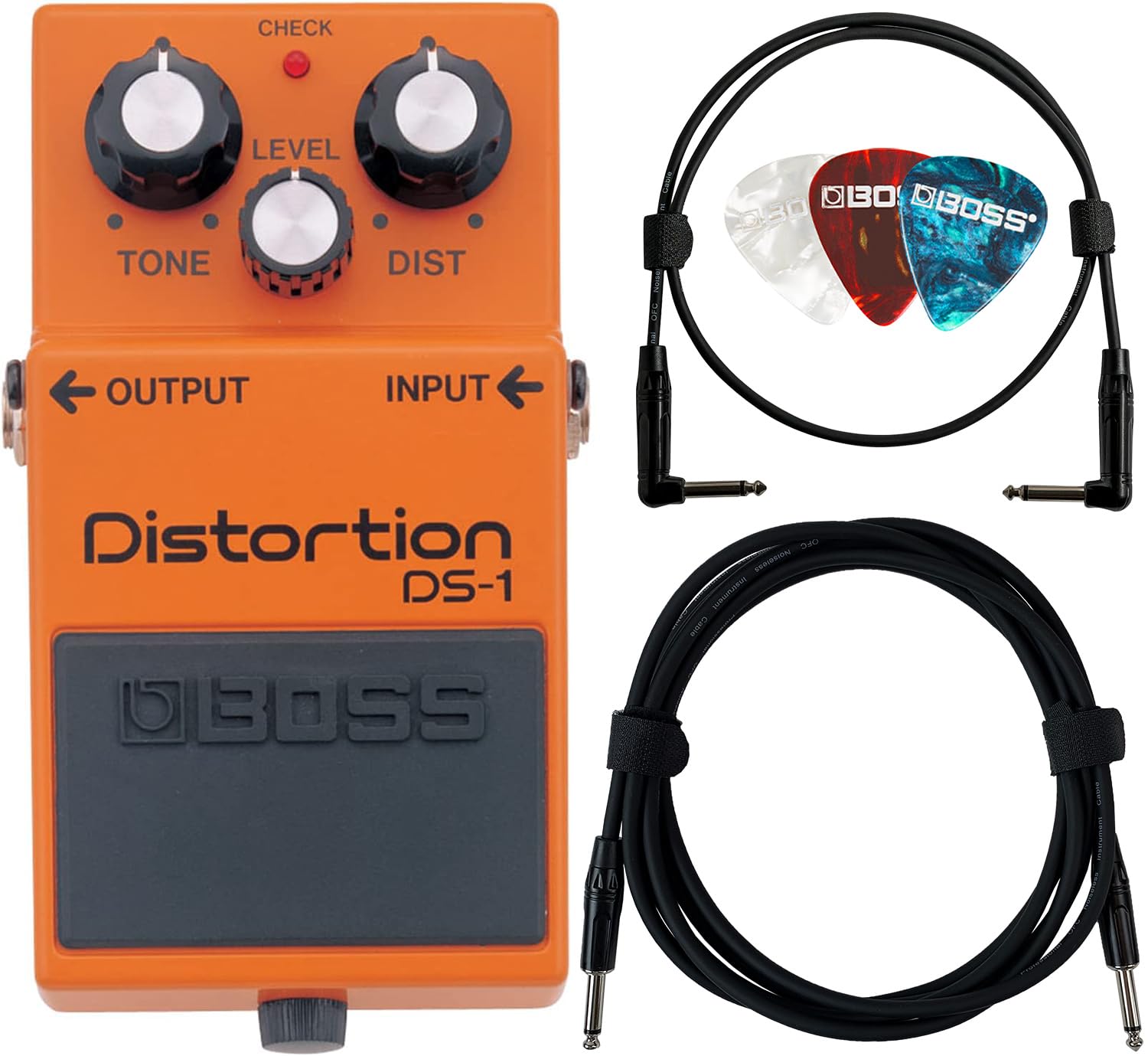 Boss DS-1 Distortion w/ Cables