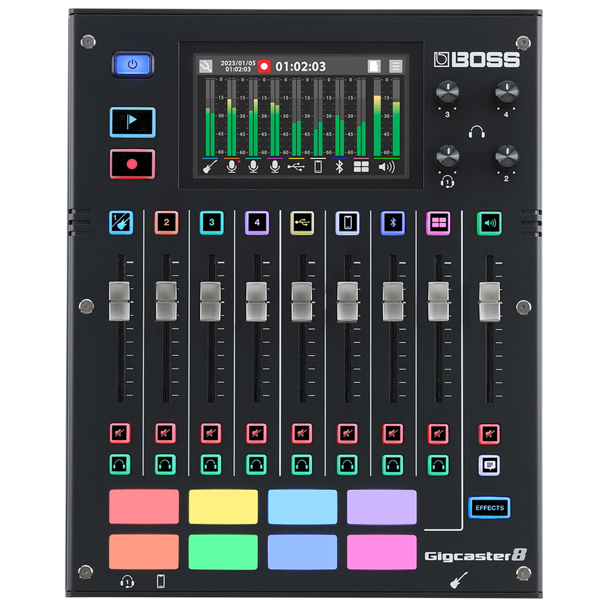 Boss Gigcaster 8 Audio Streaming Mixer w/ Instrument Cable