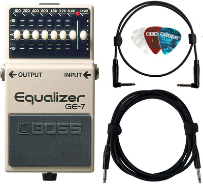 Boss GE-7 Graphic Equalizer w/ Instrument Cables