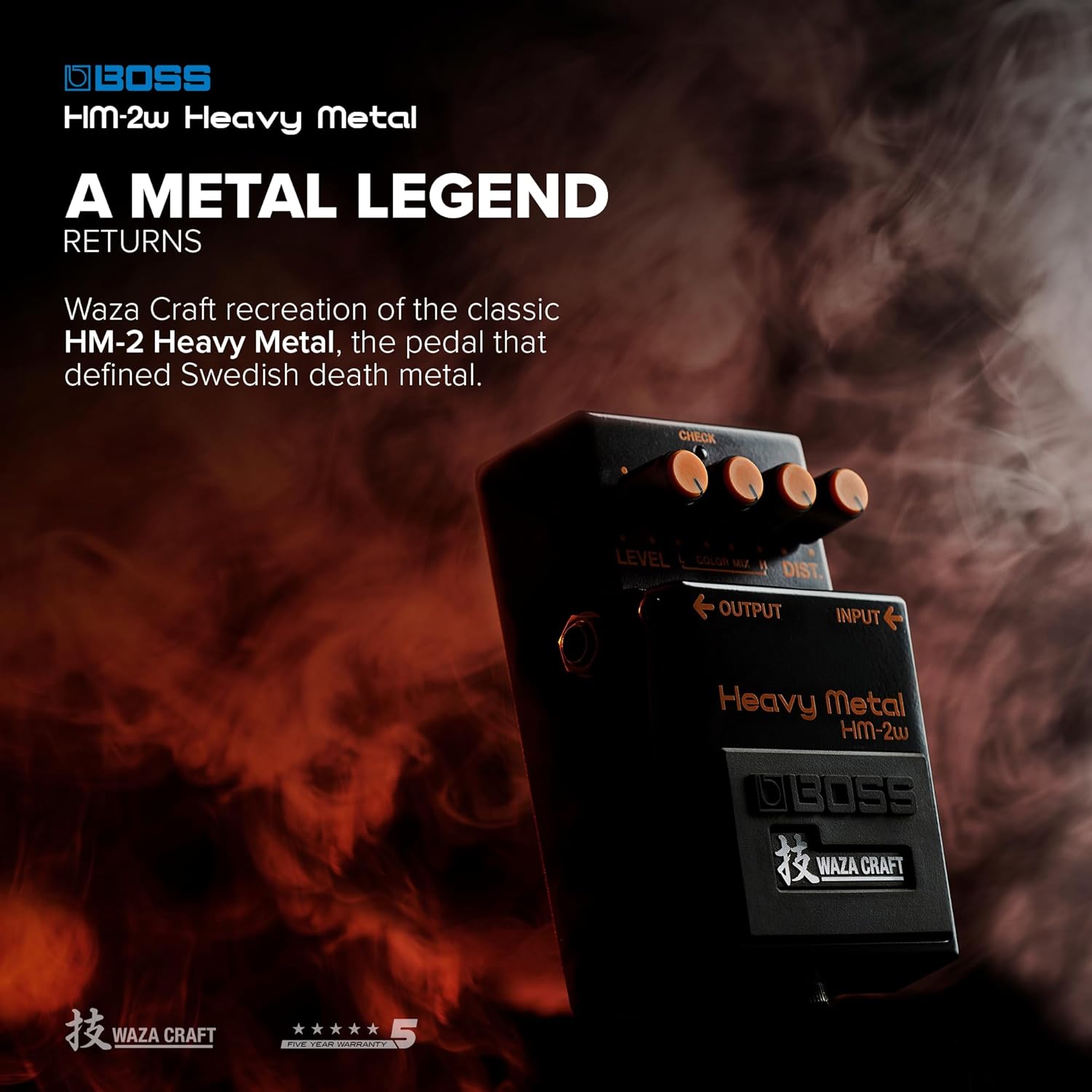 Boss HM-2W Waza Craft Heavy Metal Distortion