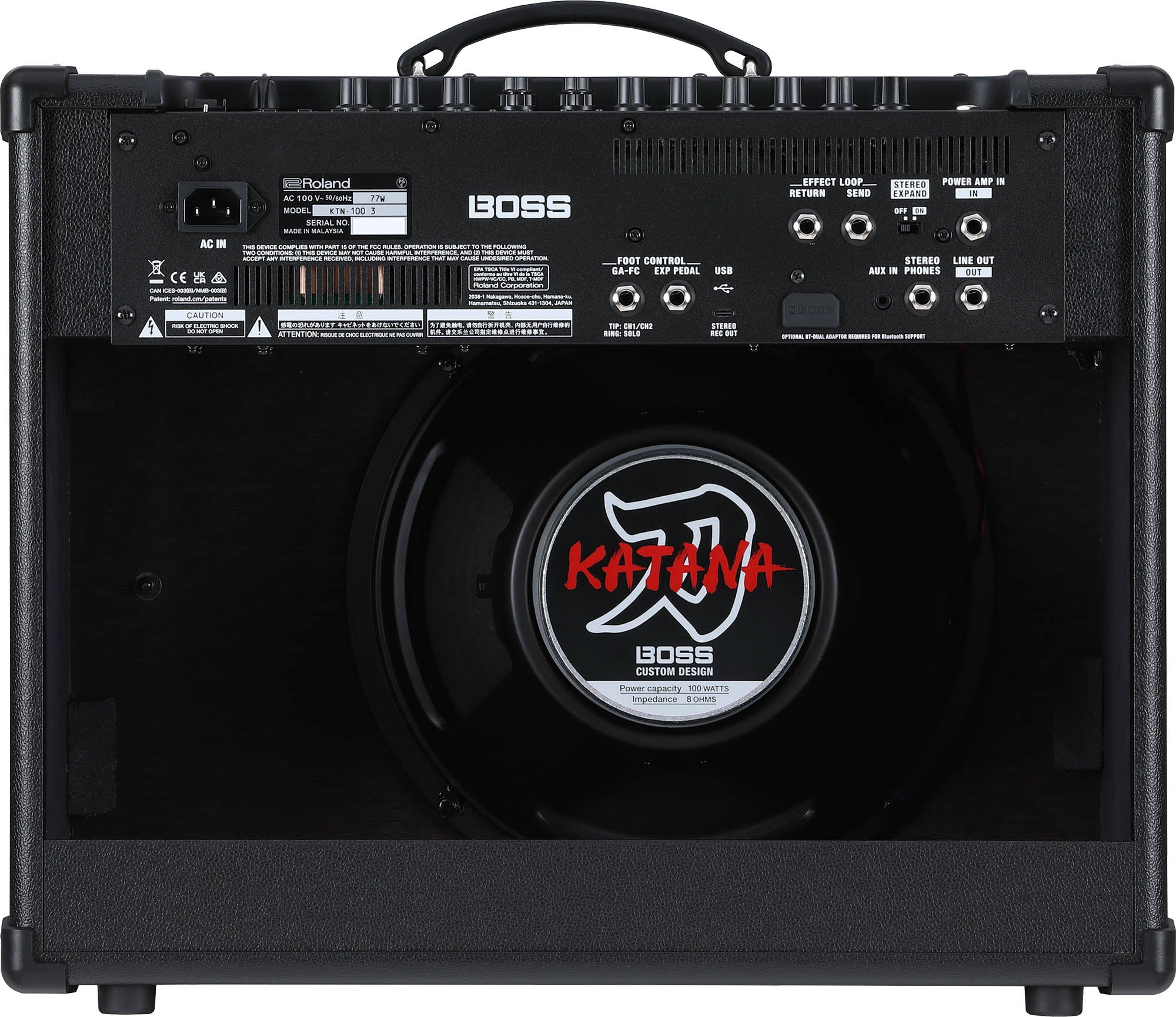 Boss Katana-100 Gen 3 100-Watt 1x12-Inch Guitar Combo Amplifier w/ Instrument Cable