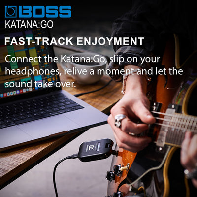Boss Katana:Go Personal Headphone Guitar Amplifier w/ Instrument Cable