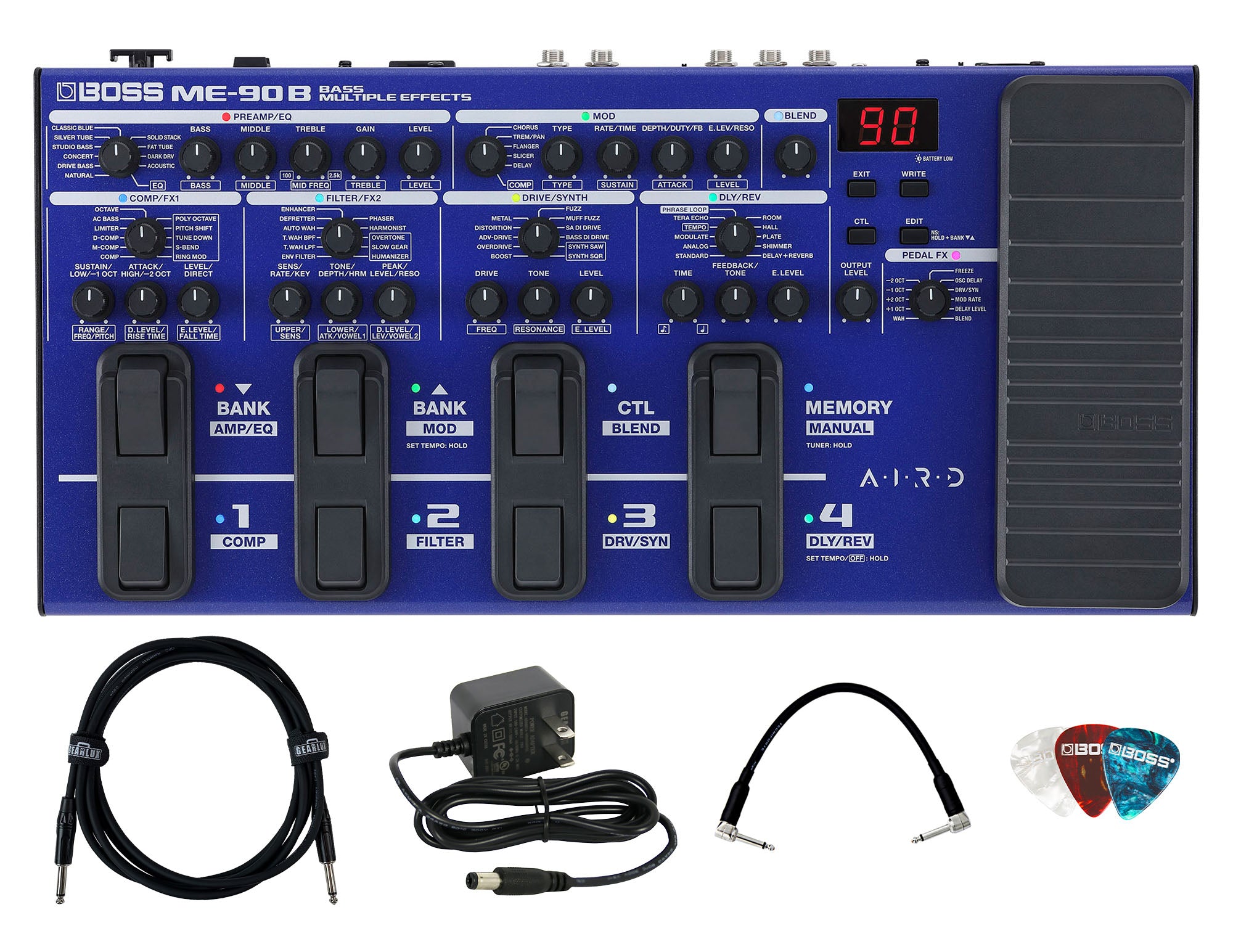 Boss ME-90B Bass Multi-Effects Processor w/ Instrument Cable