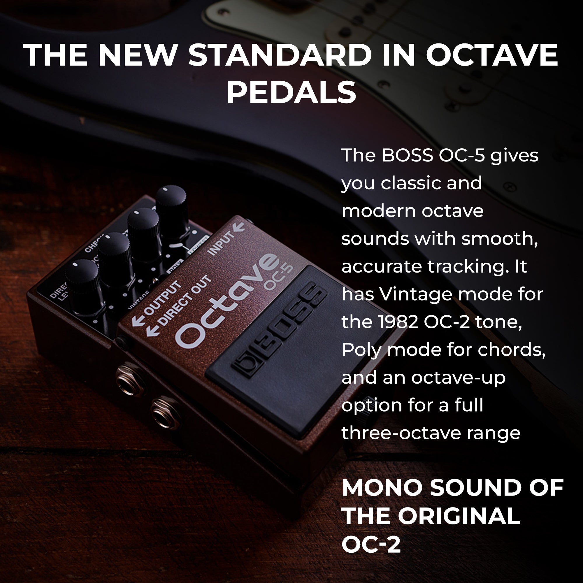 Boss OC-5 Octave w/ Instrument Cable