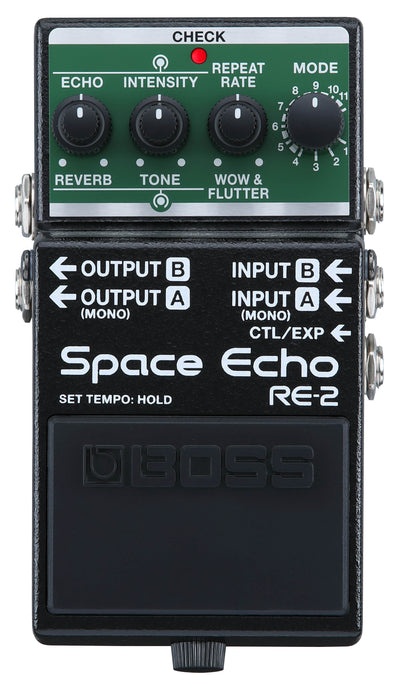 Boss RE-2 Space Echo Delay and Reverb Effects w/ Power Supply