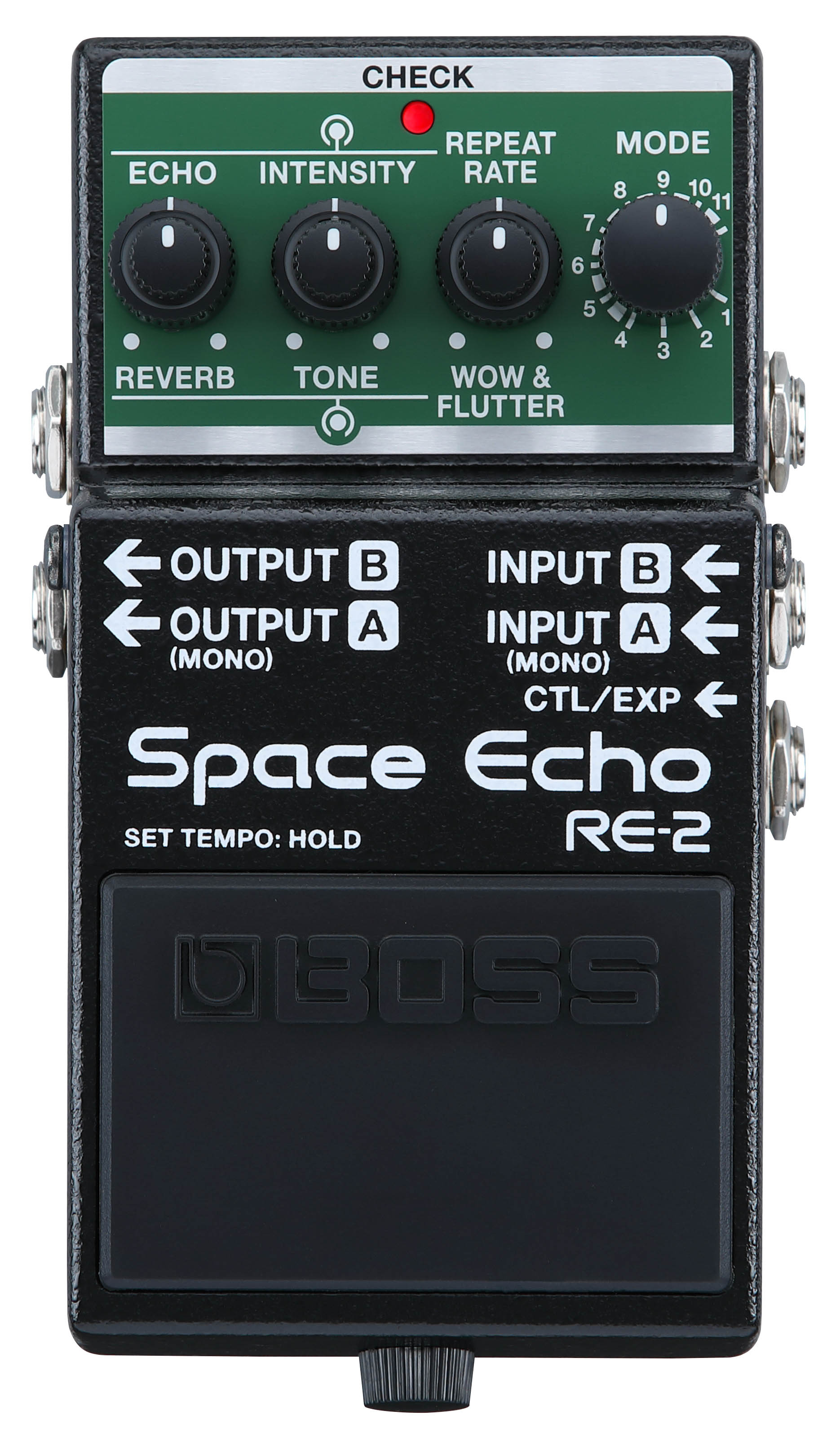Boss RE-2 Space Echo Delay and Reverb Effects w/ Instrument Cables