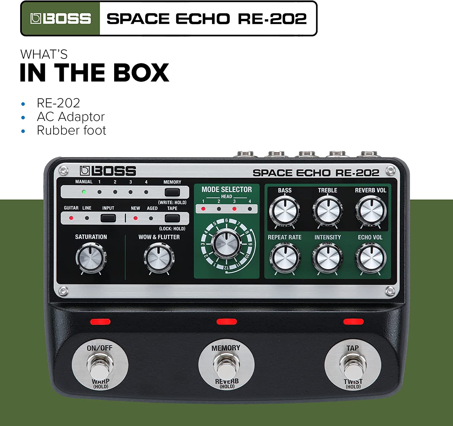 Boss RE-202 Space Echo Delay and Reverb Effects
