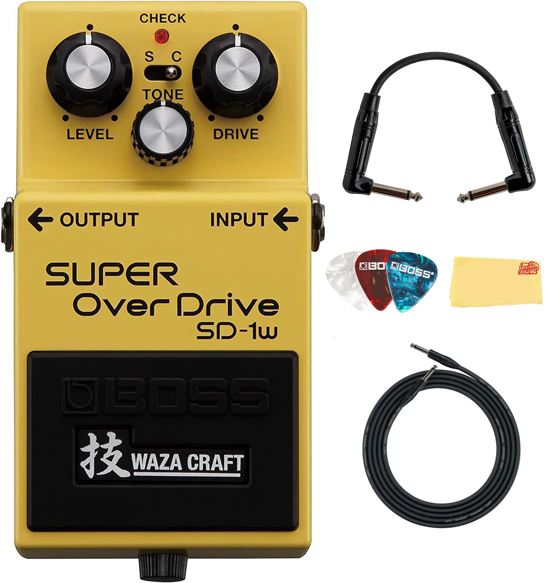 Boss SD-1W Waza Craft Super Overdrive w/ Instrument Cable